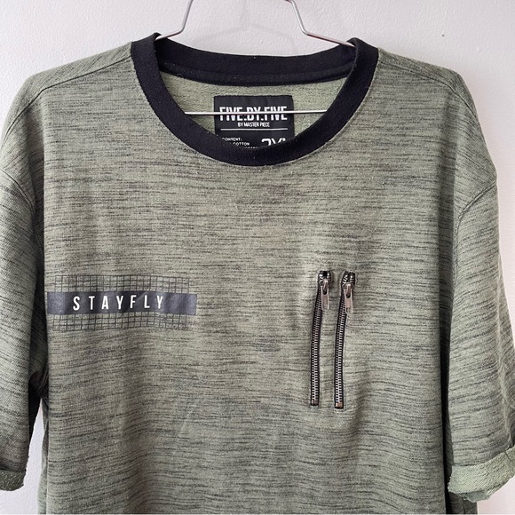 Five.By.Five Men’s Stay fly 2XL T Shirt Green - Picture 4 of 5